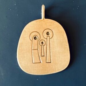 Metal Pendant with Abstract Holy Trinity Design